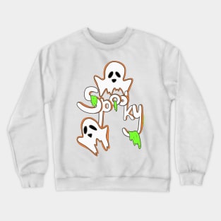 Spooky Ghosts with an orange brim Crewneck Sweatshirt